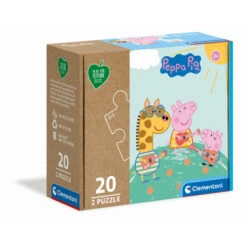Clementoni Peppa Wutz - Play For Future - Kinderpuzzle - 2 X 20 Teile -Spielzeug-Discounter 232722 8005125247837 puzzle peppa pig