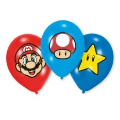 AMSCAN Super Mario - 6 Ballons - ø Ca. 27,5 Cm