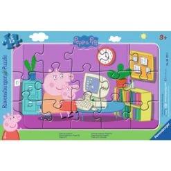 Ravensburger Peppa Wutz - Peppa Am Computer - 15 Teile Rahmenpuzzle